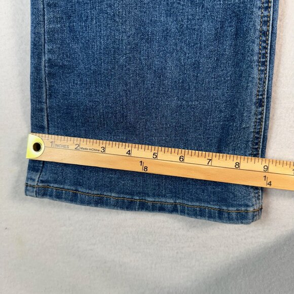 Banjara Jeans Women 26 Blue Flare Mid Rise Dark Wash - Picture 9 of 11